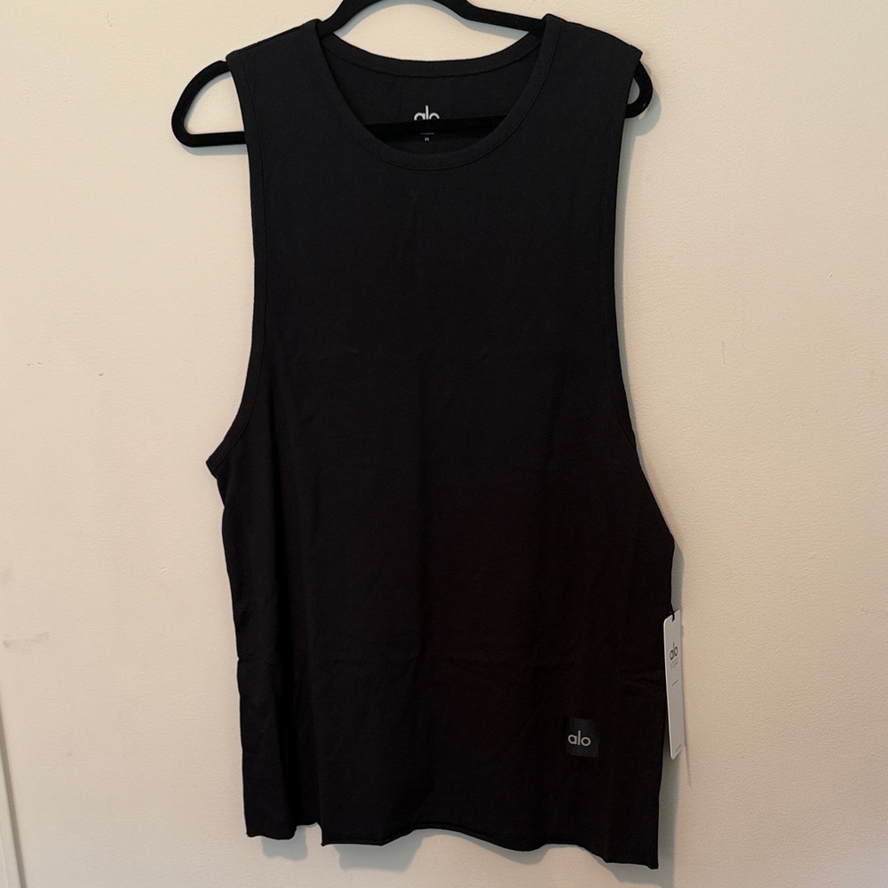 Alo Black Sleeveless Prime Tank Top
